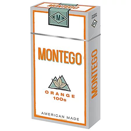 What flavor is montego orange cigarettes. Montego Orange 100's Box CigarettesMontego Orange 100'sBox1 carton = 10 packs; 200 cigarettes.. ... Montego Full Flavor Red Kings Box CigarettesMontego Full Flavor ... 