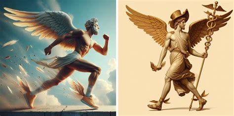 What greek god had winged feet as a symbol? - Answers