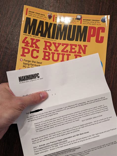 What happened to maximum pc magazine.  Maximum PC will no longer be publish...