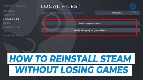 What happens to my game files when I uninstall/reinstall Steam?