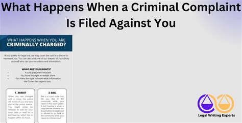 What happens when a criminal complaint is filed against you. .  <a href...