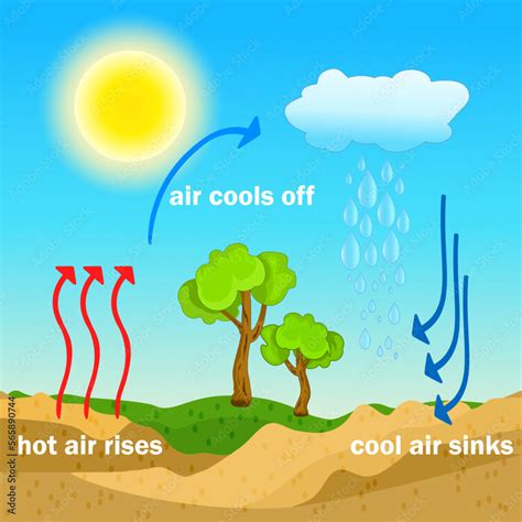 What happens when cold air rises