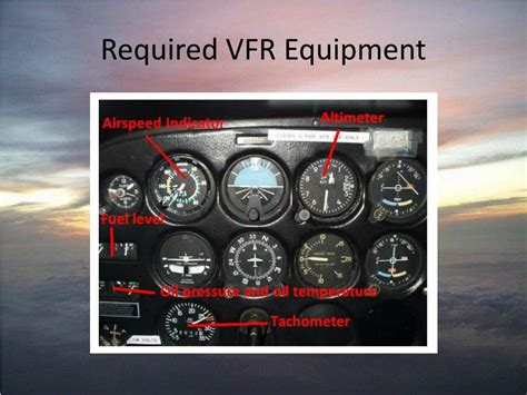 What instruments are required for VFR flight