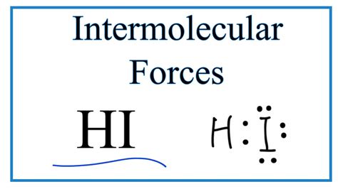 What intermolecular forces are present in HI?