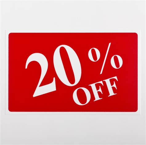 What is 10% off 20 Dollars. An item that costs $20, when discounted 10 percent, will cost $18. The easiest way of calculating discount is, in this case, to multiply the normal price $20 by 10 then divide it by one hundred. So, the discount is equal to $2. To calculate the sales price, simply deduct the discount of $2 from the original price $20 .... 