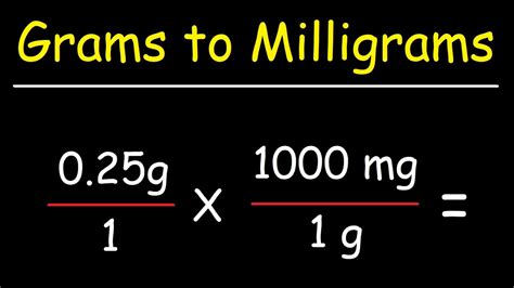 What is 5 Grams in Milligrams? Convert 5 g to mg