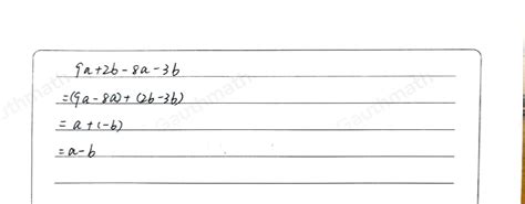 What is 9a plus 2b - 8a -3b? - Answers