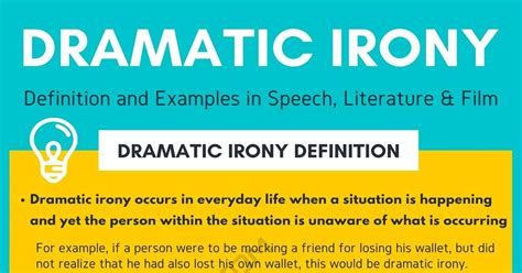 What is Dramatic Irony? Definition, Examples of Literary Dramatic Irony …