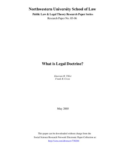 What is Legal Doctrine? Request PDF - ResearchGate