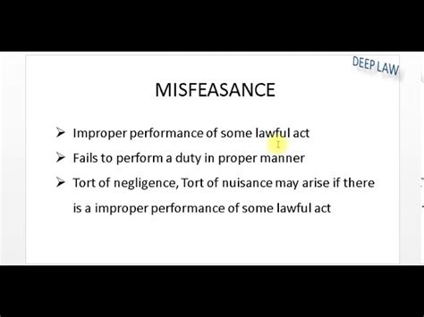 What is Malfeasance?