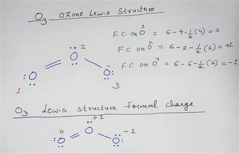 What is O3 lewis structure and how to calculate the formal charge on it