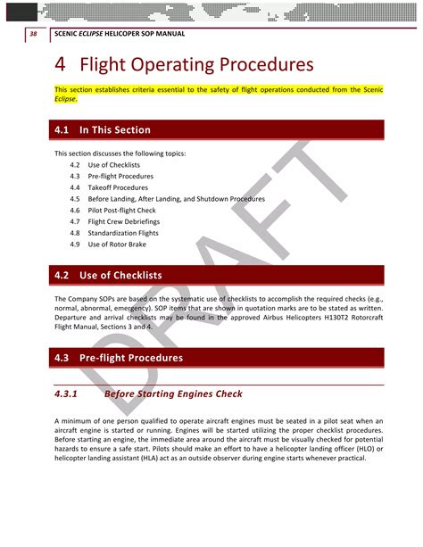 What is SOP in flight