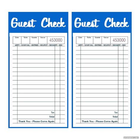 What is a Guest Check How to Fill Out a Guest Check