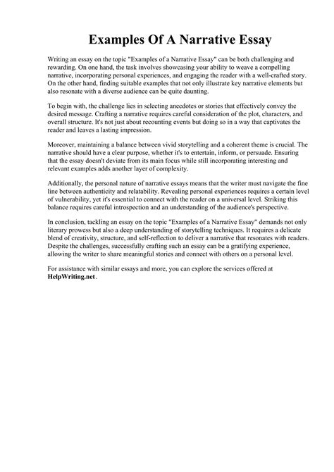 What is a Narrative Essay MarcostaroWarner