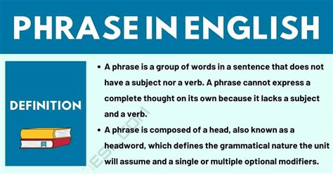 What is a Phrase in English Definition, Examples, and Types