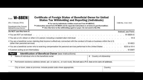What is a W8 Form definition and meaning Bookstime