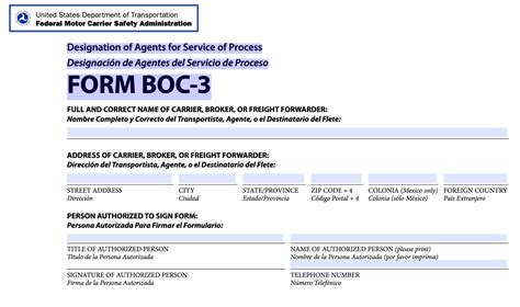 What is a boc3 & boc 3 filing for a transport company? T3L