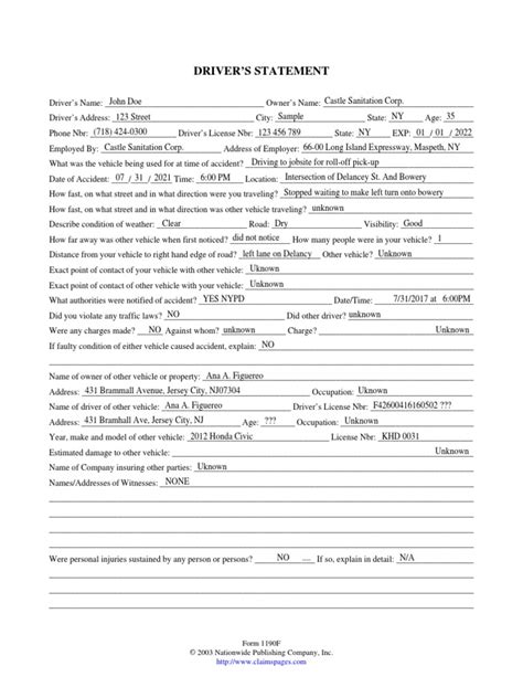 What is a driver statement request.  Either way you If your dependent visits f...