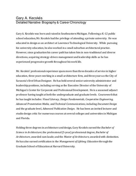 What is a narrative biography