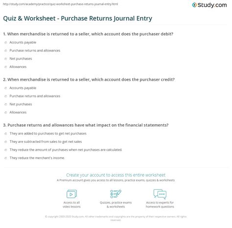 What is a purchase return quizlet. 1 / 4. Find step-by-step Accounting solutions and your answer to the following textbook question: When merchandise purchased on account is returned under the perpetual inventory system, the buyer would debit A. Purchases Returns and Allowances B. Accounts Payable C. Accounts Receivable D. Merchandise Inventory. 
