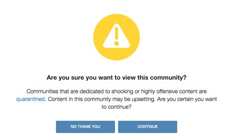 A subreddit quarantine means that visitors will see a warning screen when they try to access a forum and have to opt into viewing its content. Quarantined subreddits also can't generate revenue, appear in non-subscription based feeds, or appear in search or recommendations.. 