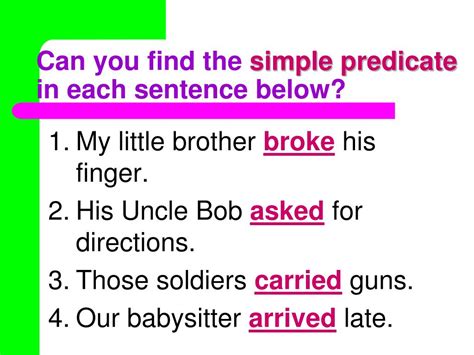 What is a simple predicate example