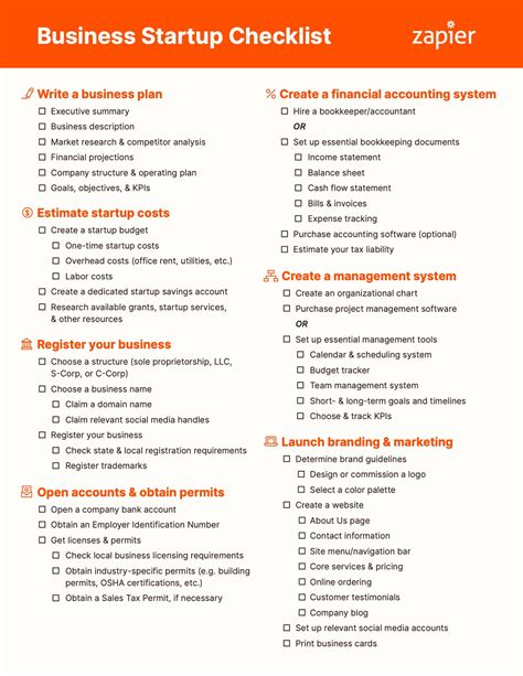 What is a startup checklist
