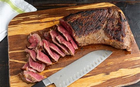 What is a tri tip steak. Tri Tip Time and Temperature. Through loads of experimentation, we've found that cooking the tri tip roast at 131F for 6 hours is the perfect combo. Leaving the tri tip in for 6 hours breaks down the connective tissue … 