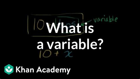 What is a variable? Introduction to algebra Algebra I Khan ...