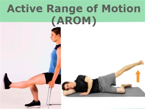 What is active rom.  Find out the differences between exercises for active ran...