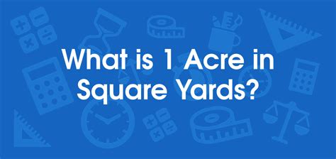 What is an acre in square yards