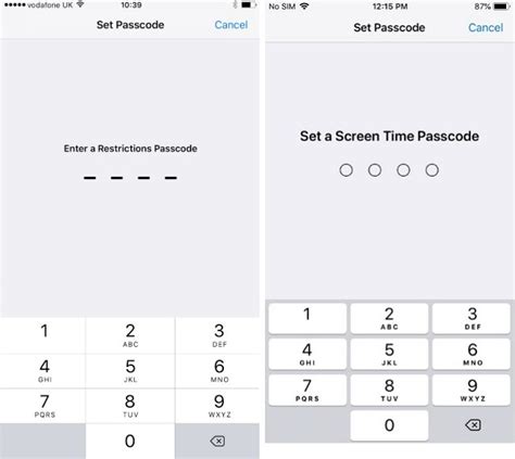 What is an iphone restrictions passcode