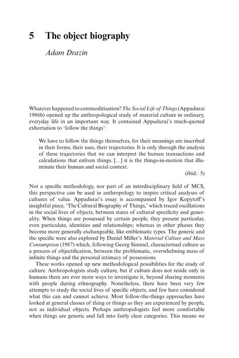 What is an object biography