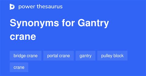 What is another word for gantry? Gantry Synonyms ...