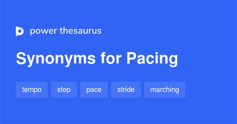 What is another word for pacing? Pacing Synonyms - WordHippo Thes…