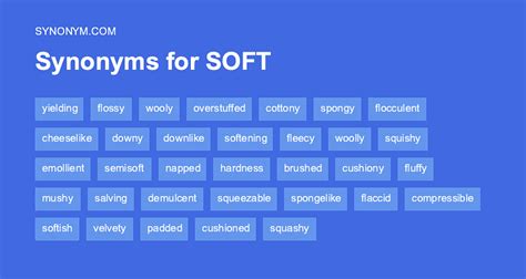 What is another word for soft? Soft Synonyms - WordHippo …