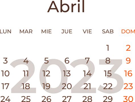 What is april in spanish