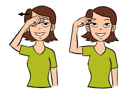 For example, in American Sign Language (ASL), the gesture for the color red is made by forming the hand into a fist with the thumb extended and then tapping the thumb against the chin. The gesture for the color blue is made by forming the hand into a “C” shape and then moving it from the forehead down to the chin. . 