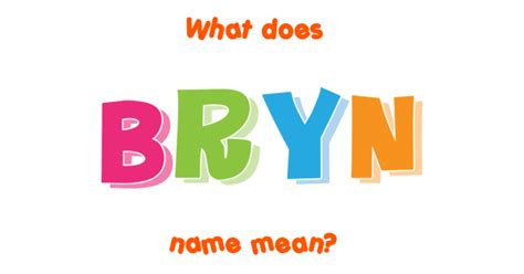 What is bryn in English? What is the English word for bryn?