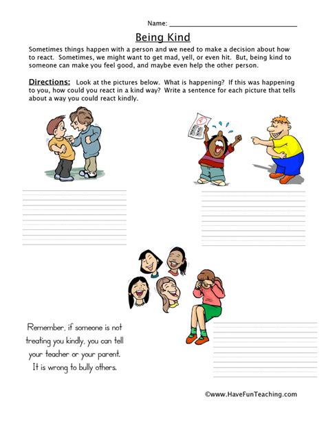 What is bullying worksheet