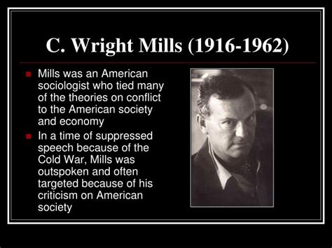 What is c. wright mills theory