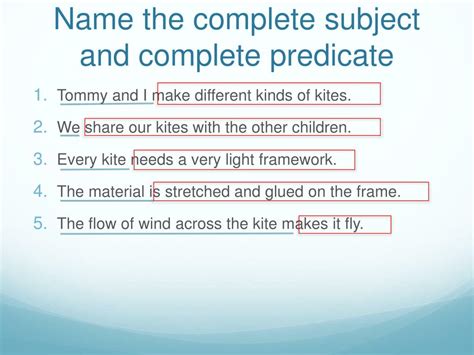 What is complete subject and complete predicate