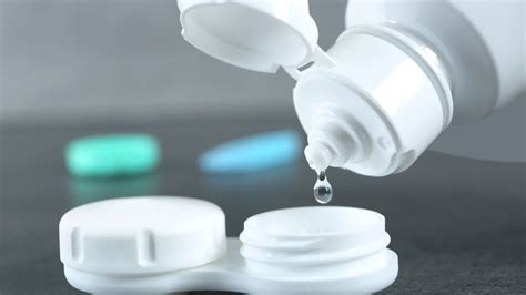 What is contact lens solution used for