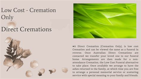 What is direct cremation.  The cremation Direct cremation is when the body i...