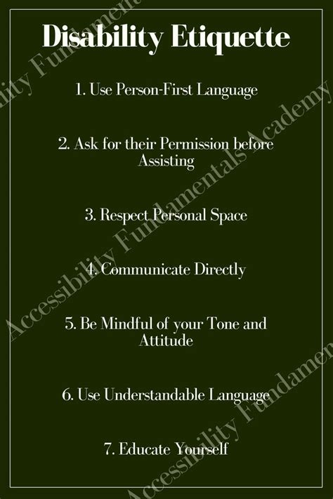 What is disability etiquette