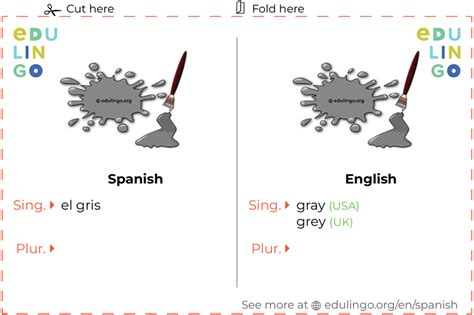 What is gray in spanish