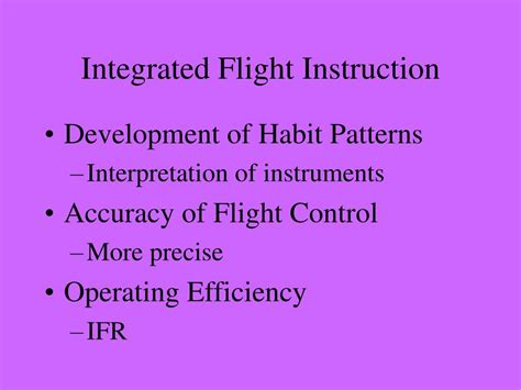 What is integrated flight instruction