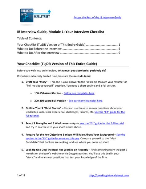 What is investment banking interview question.  The guide offers 45 IB interview...