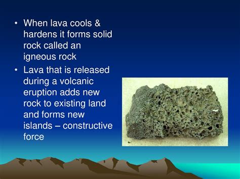 What is it called when lava hardens