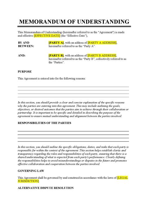 What is memorandum of agreement. A Memorandum of Understanding between companies is a document like a contract but not binding on the parties, except when confidentiality and non-competition agreements are included. It is essentially a collection of key points of an agreement between two parties that are negotiating a contract; in this respect, a Memorandum of Understanding is ... 